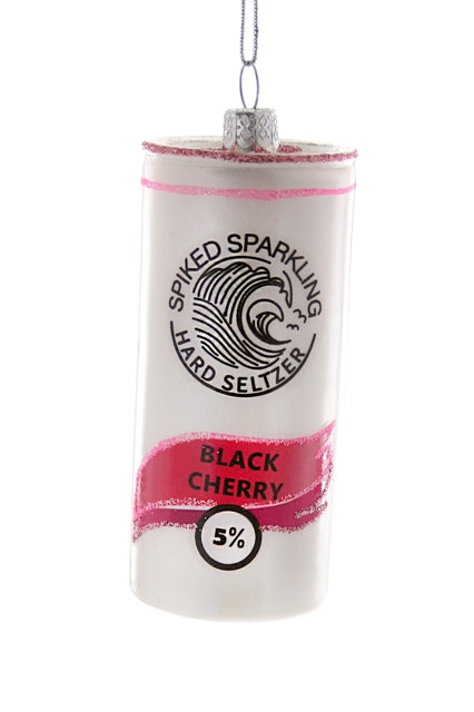 Spiked Sparkling Seltzer Ornament-Black Cherry