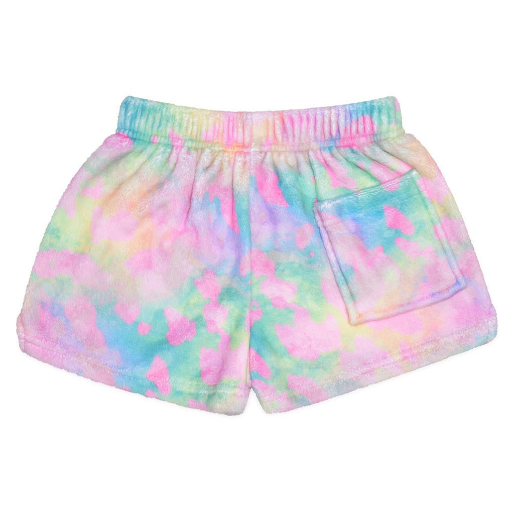 Happy Tie Dye Plush Shorts