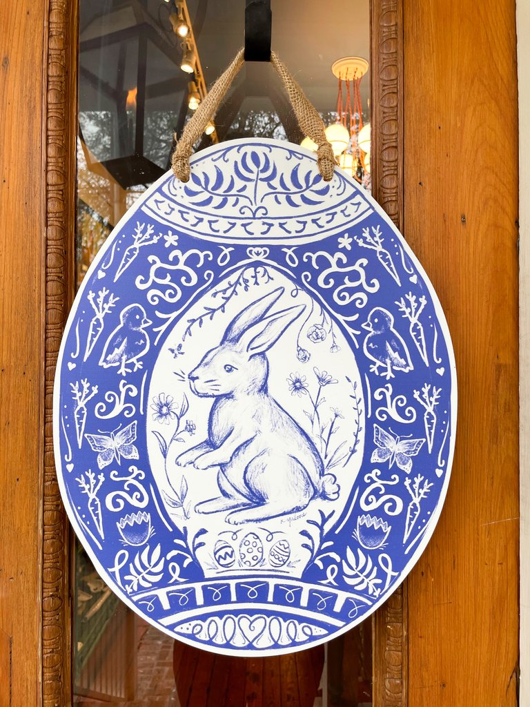 Chinoiserie Easter Egg Door Hanger