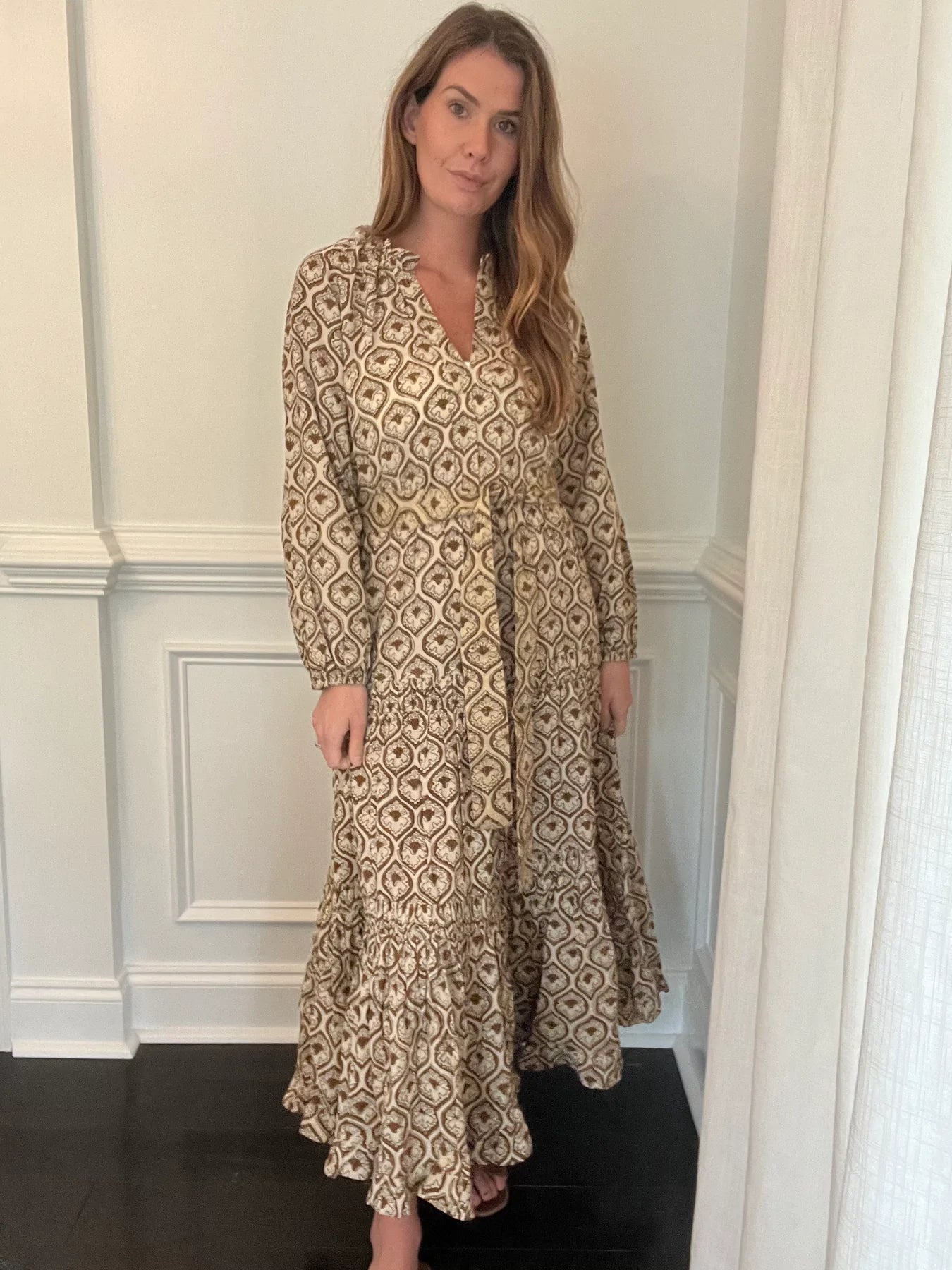 Tan Neutral Madelyn Midi Dress – Lucy Rose