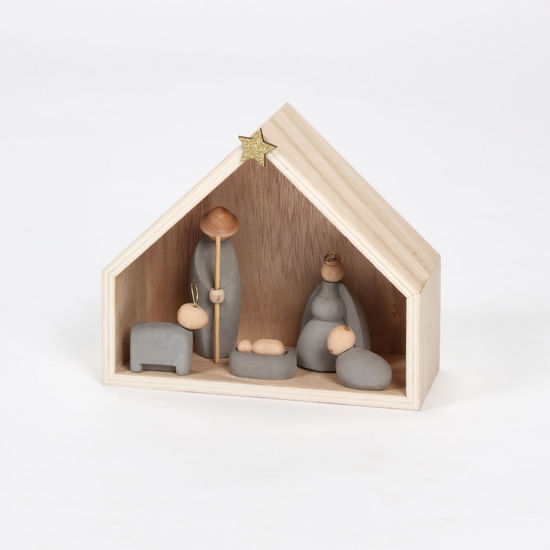Concrete/Wood Nativity Set/6