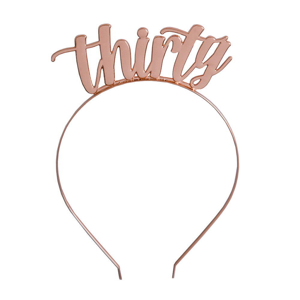 "Thirty" Metal Headband