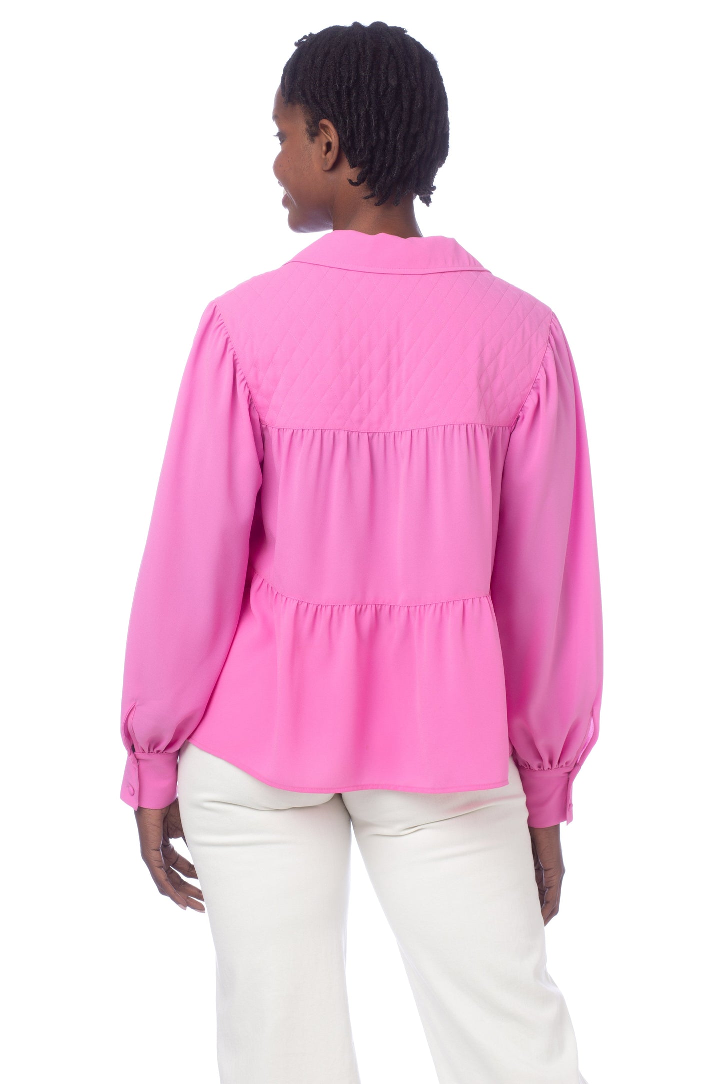 Bright Orchid Collared Josie Top