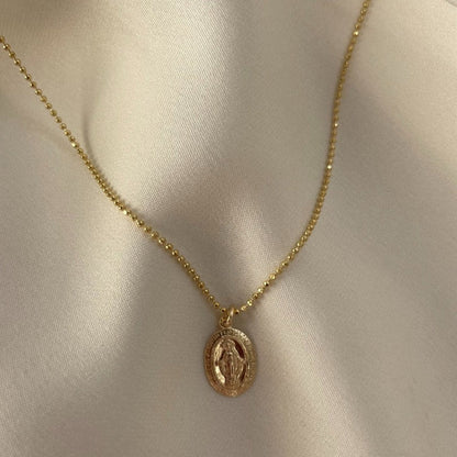 Mini Mary Charm Necklace