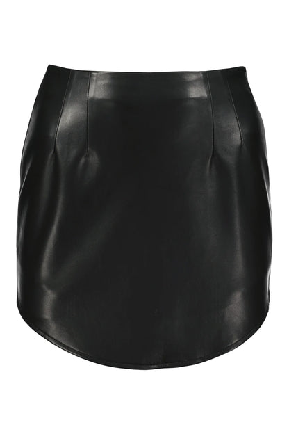 Black Vegan Leather Marcela Skirt