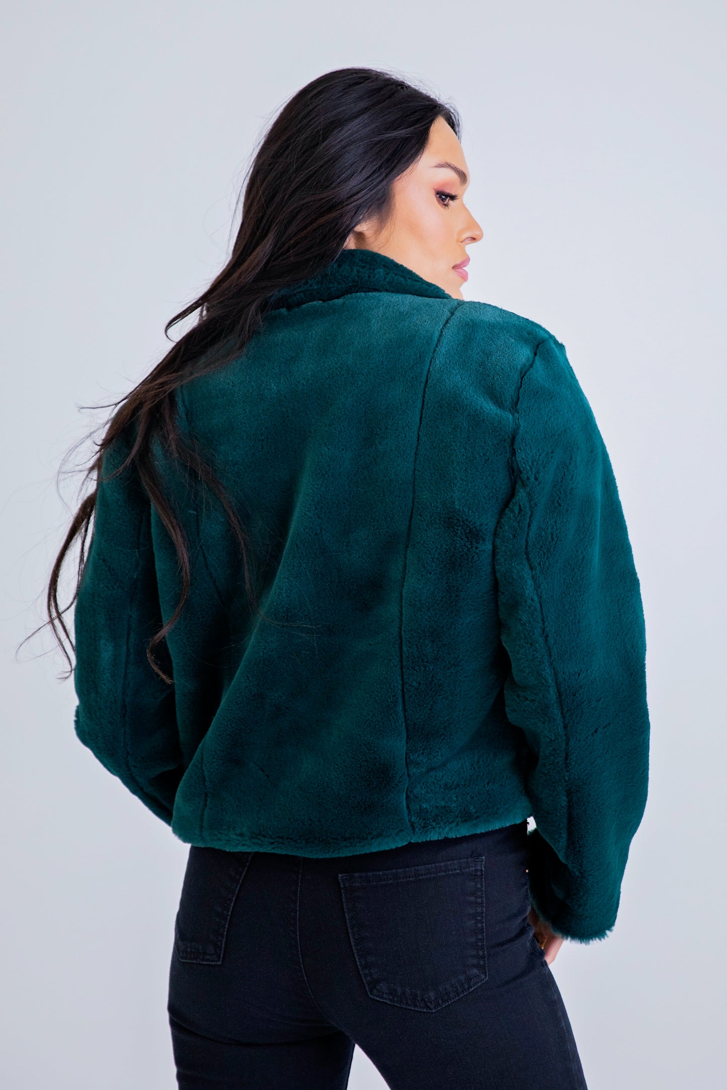 Emerald Green Fur Jacket