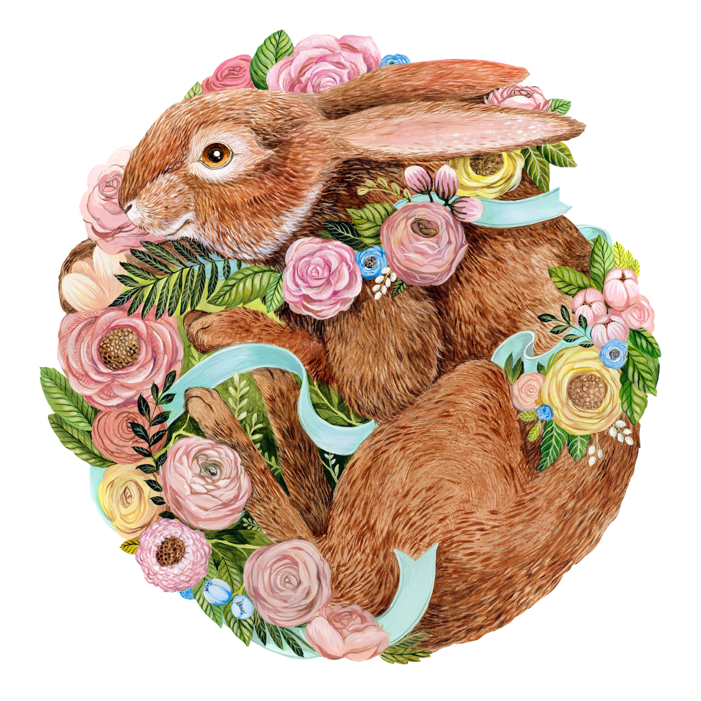 Die Cut Bunny Bouquet Placemat