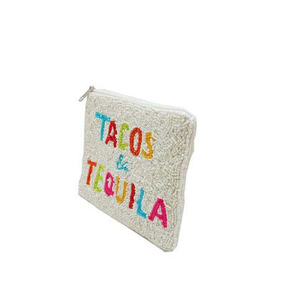 Tacos and Tequila Mini Beaded Pouch