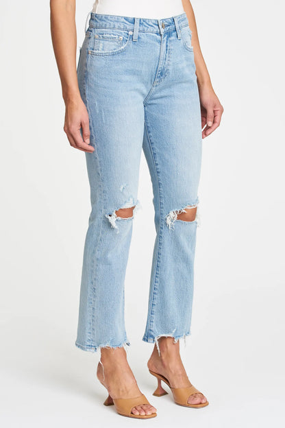 Tulum Distressed Lennon High Rise Crop Jeans