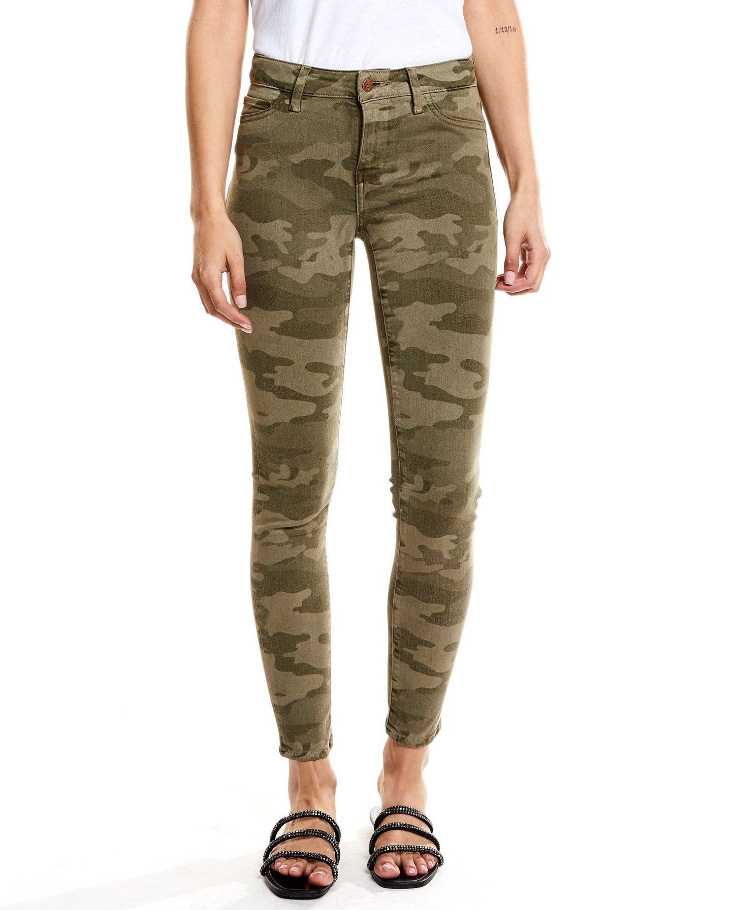 Camo Mid Rise Skinny Jeans