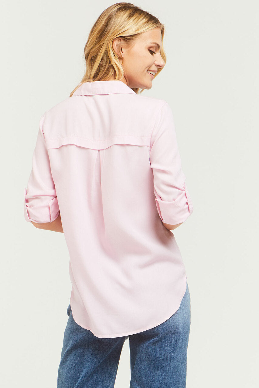 Pink Lady Roll Tab Button Up Mckenna Shirt