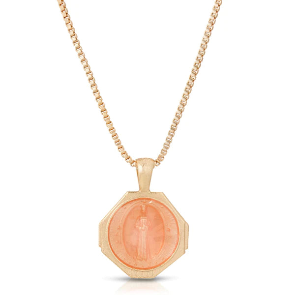 Sofia Pendant Necklace Coral