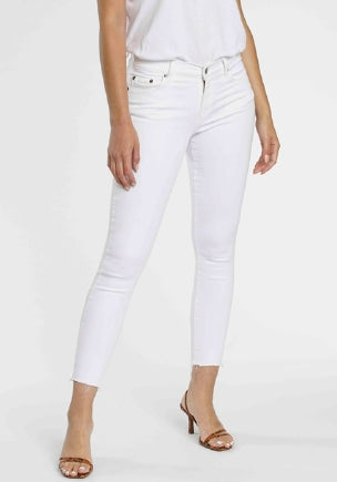 Audrey Mid Rise White Skinny