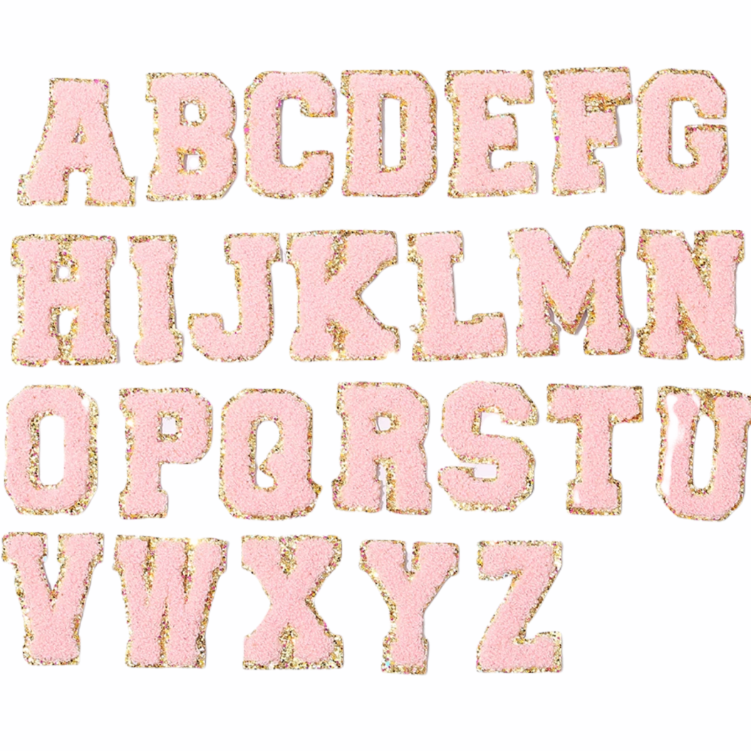 Lt. Pink Patch Letters