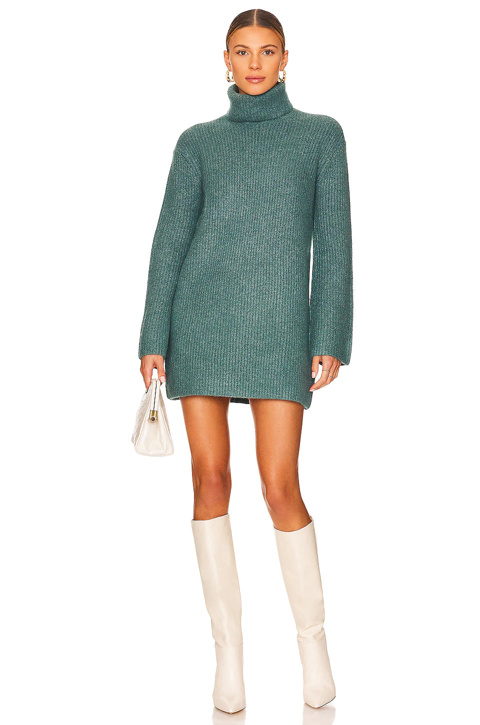 green emerald velvet dress Green Envy Sweater Dress – Sis and Me Boutique main image 1