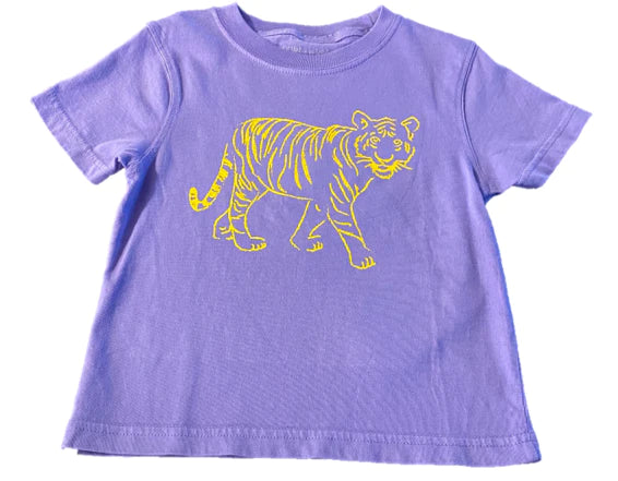 S/S Purple Standing Tiger T-Shirt