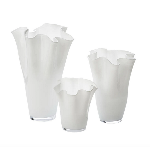 White Ruffle Vase