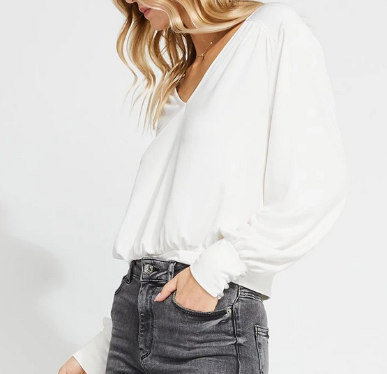 Lucy L/S Top-White