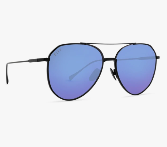 Dash-Matte Black/Purple Mirror Sunglasses
