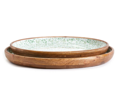 Countryside Wood Round Tray