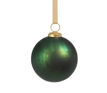 4" Rustic Metallic Green Ornament