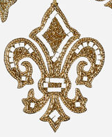 Gold Jewel Fleur-de-Lis Ornament