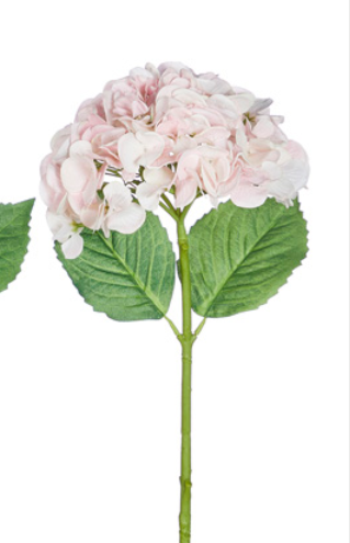 19" Real Touch Lt. Pink Hydrangea Stem