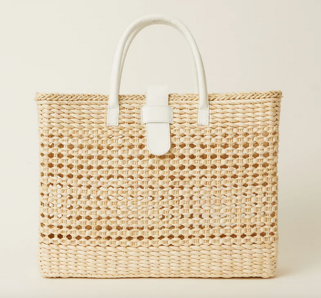 White Natural Jules Oversize Tote
