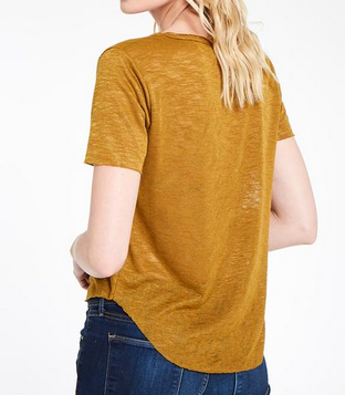 Curved Neck S/S Tee