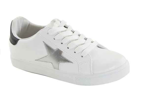 White Sneaker with Silver Star