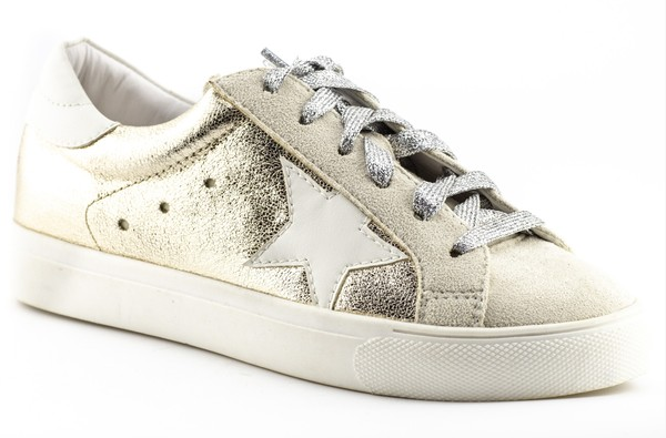 Metallic Star Tennis Shoes