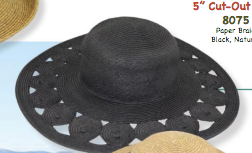 Black 5" Paper Circle Cutout Hat