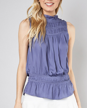 Sleeveless Ruched Smock top
