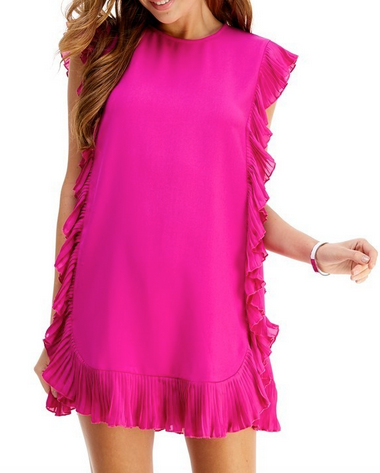 Magenta Flutter Dress