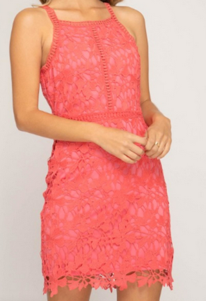 Sleeveless Lace Dress