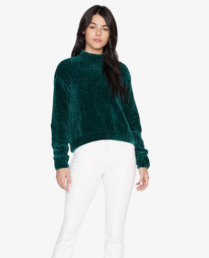 Emerald Chenille Mock Sweater