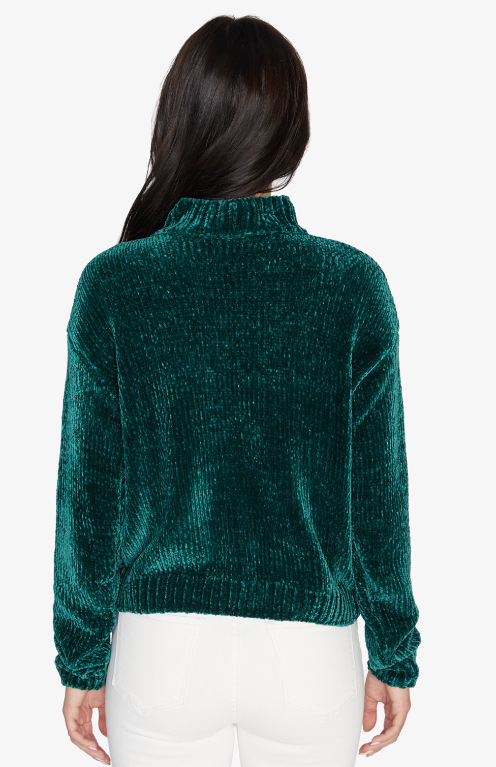 Emerald Chenille Mock Sweater