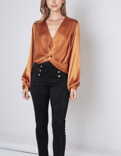Twist Front Cropped Top