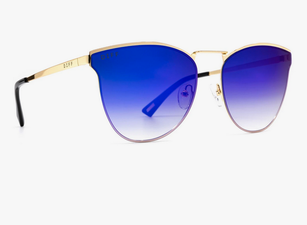 Sadie Gold & Purple Lens Sunglasses