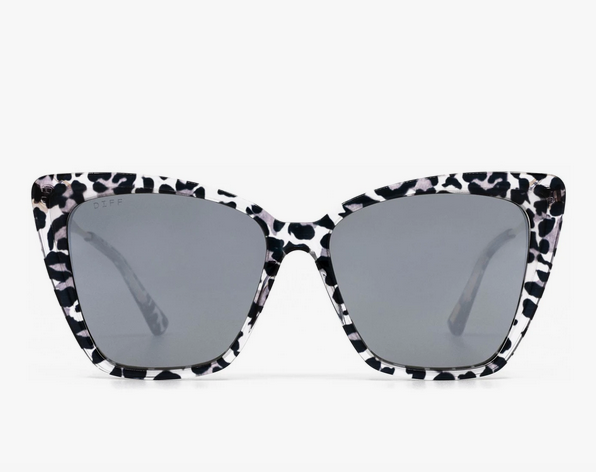Becky II Leopard & Grey Lens Sunglasses
