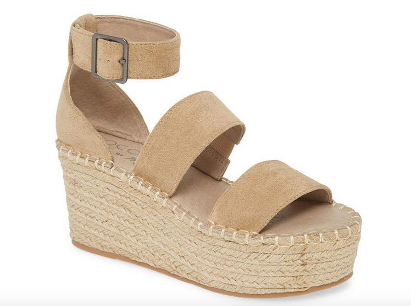 Natural Two Strap Wedge