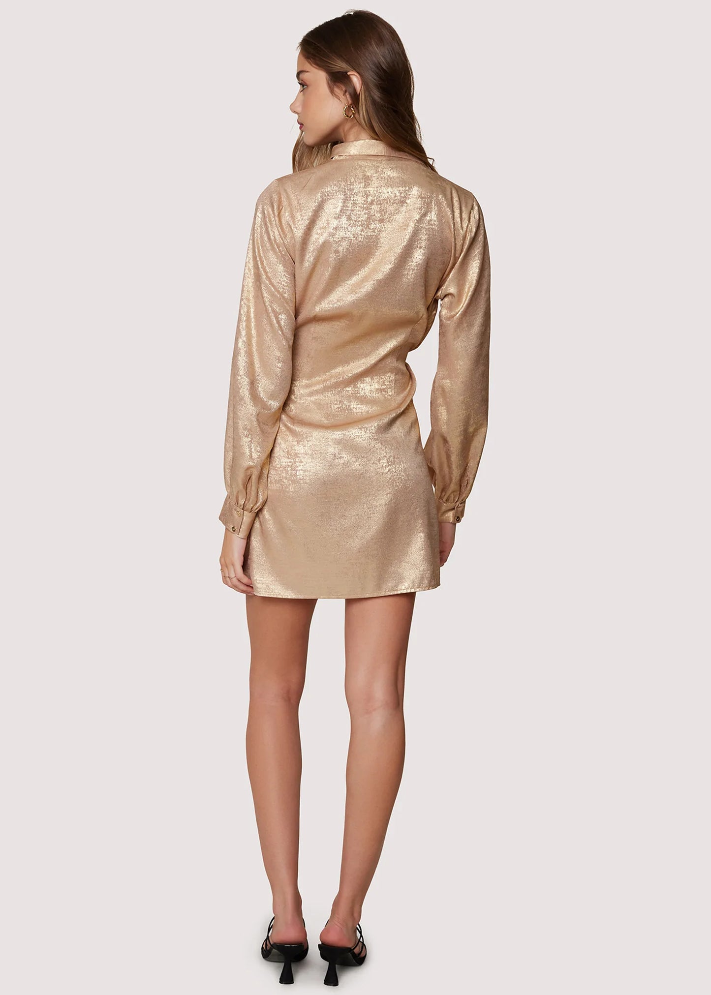Rose/Gold Pixie Dust Wrap Mini Dress