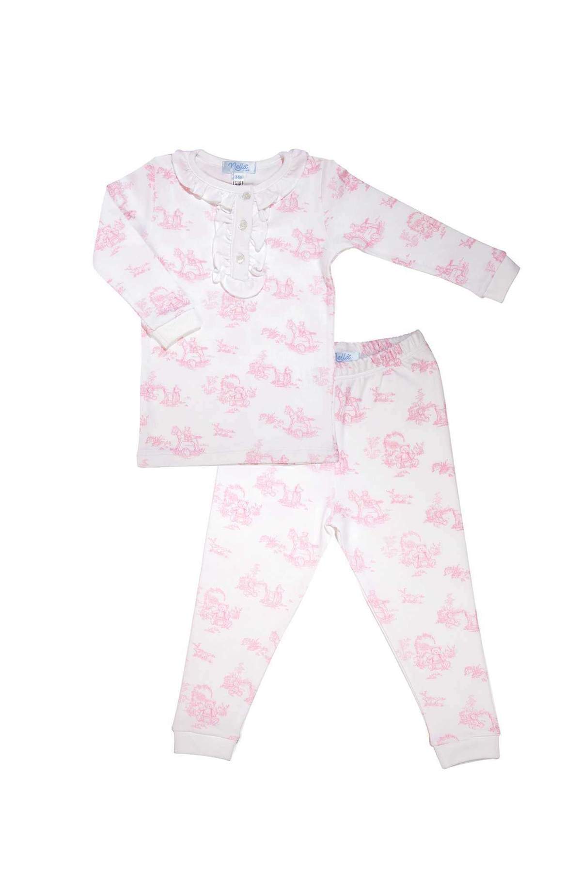 Pink Toile Baby Pajamas