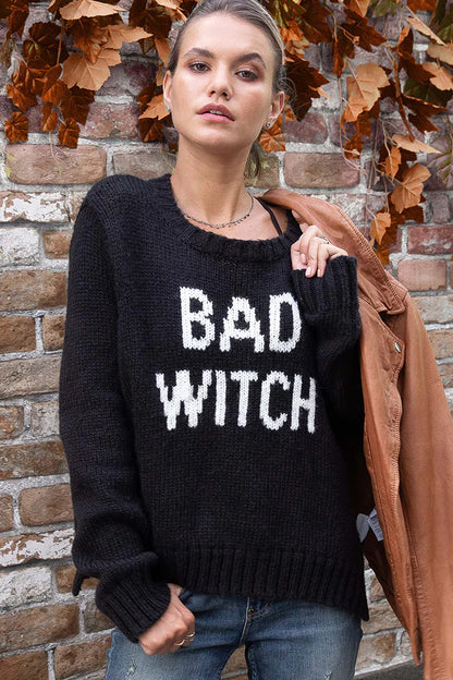 Bad Witch Black/Snow Sweater