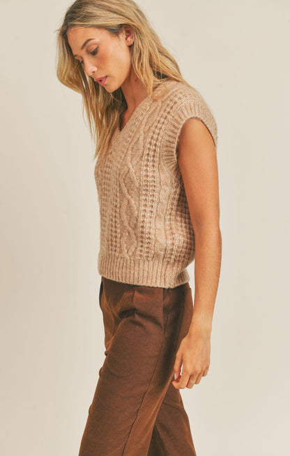 Taupe Best Day Sweater Vest