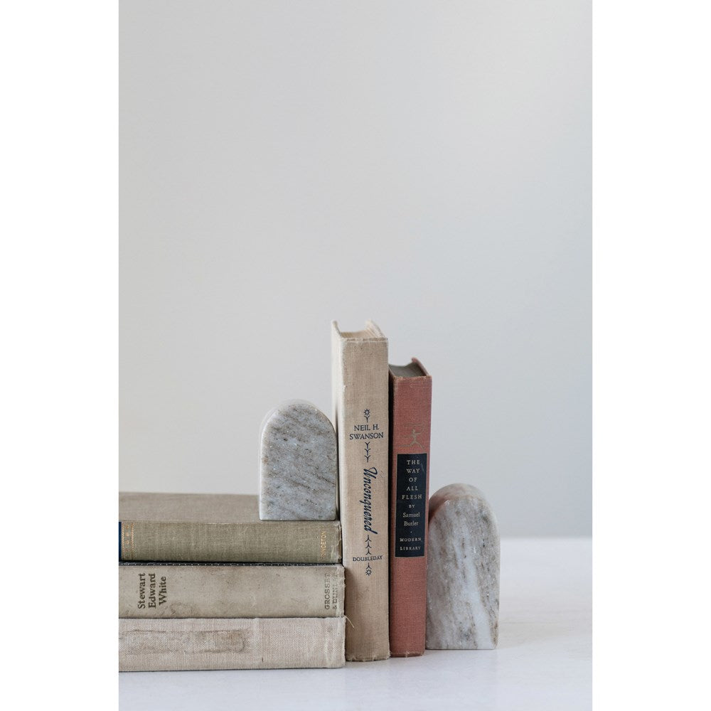 Beige Marble Bookends
