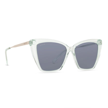 Becky II Lagoon Crystal/Grey Mirror Sunglasses