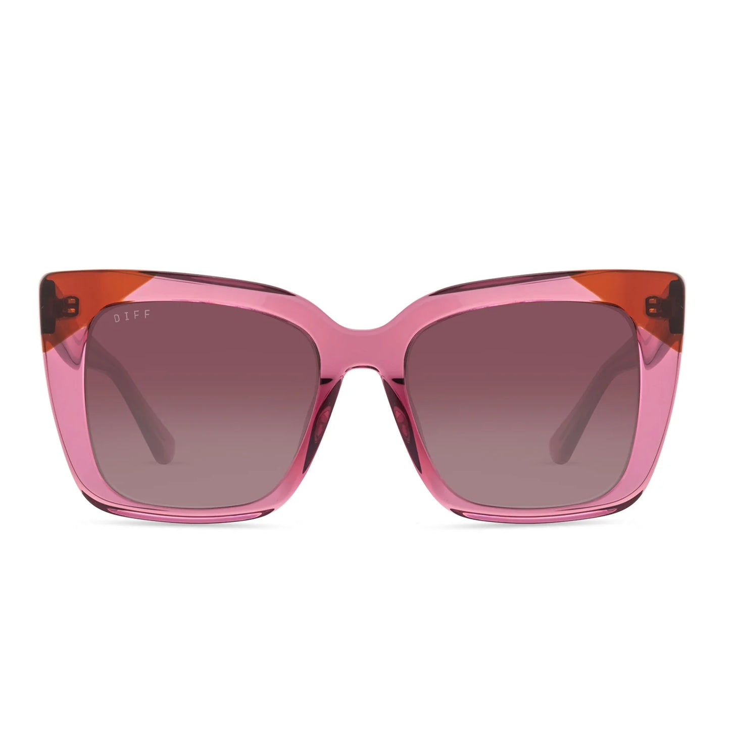 Lizzy Macarena Pink/Crystal Wine Gradient Sunglasses