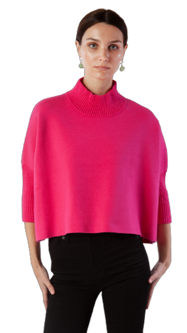 Super Pink Aja Crop Sweater
