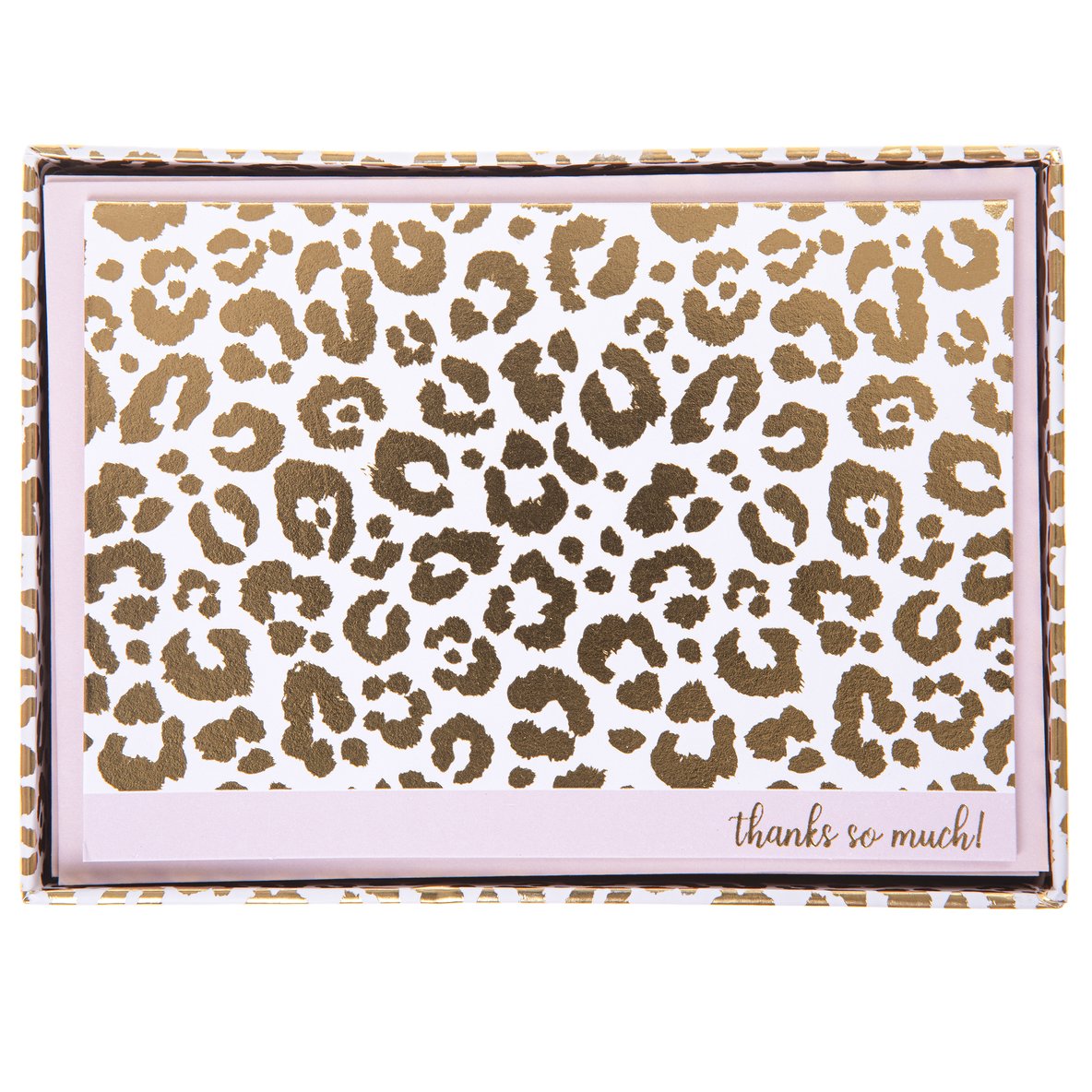 Thank You Cheetah Print Boxed Cards